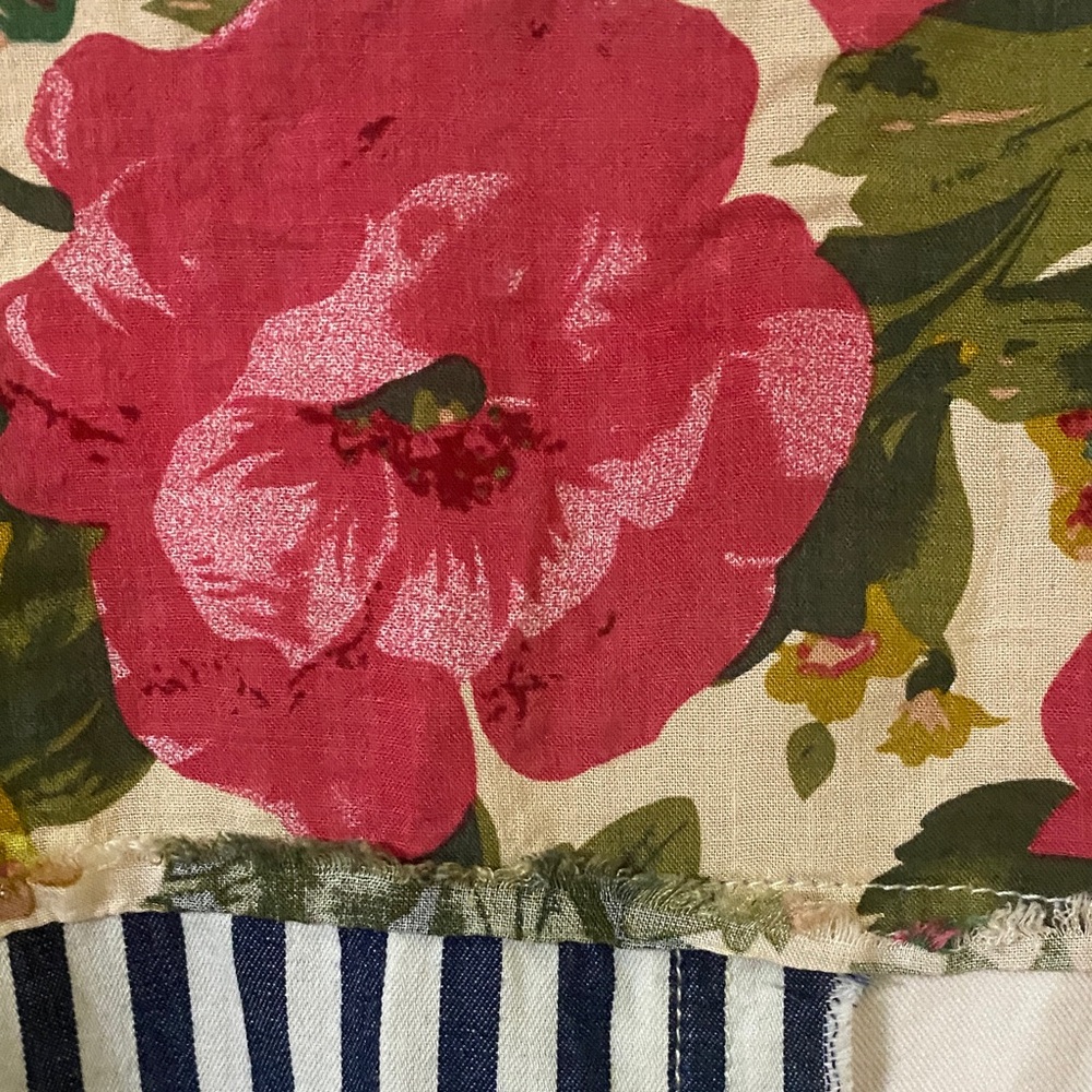 POL Patchwork Floral & Stripe Button-Front Jacket… - image 4